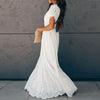 Be-Bohemian-Short Sleeve White Lace Dress