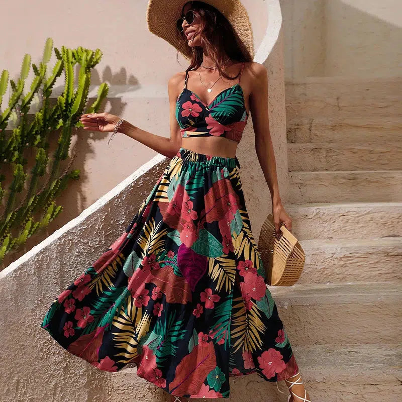 Boho Set - Crop Top + Skirt-Be-Bohemian