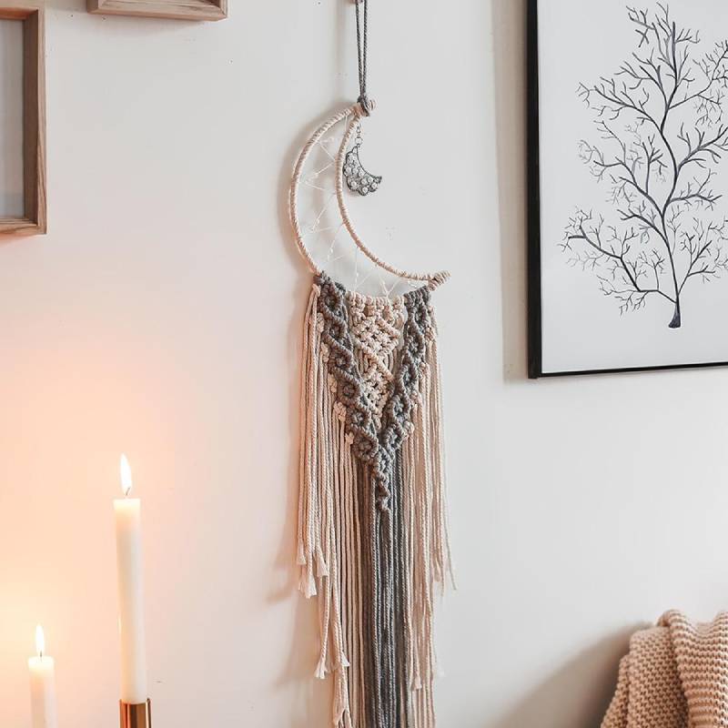 Bohemian Chic Home - Macrame moon design Wall Hanging Tapestry-Be-Bohemian