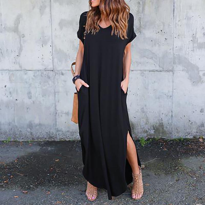 Bohemian Dress - Casual Loose Pocket-Be-Bohemian