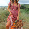 Bohemian Dress - Floral Print Sundress-Be-Bohemian