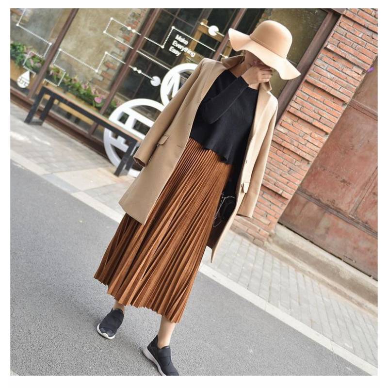 Bohemian Skirt - Suede Pleated-Be-Bohemian