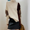 Bohemian Top - Color Blocked Turtleneck-Be-Bohemian