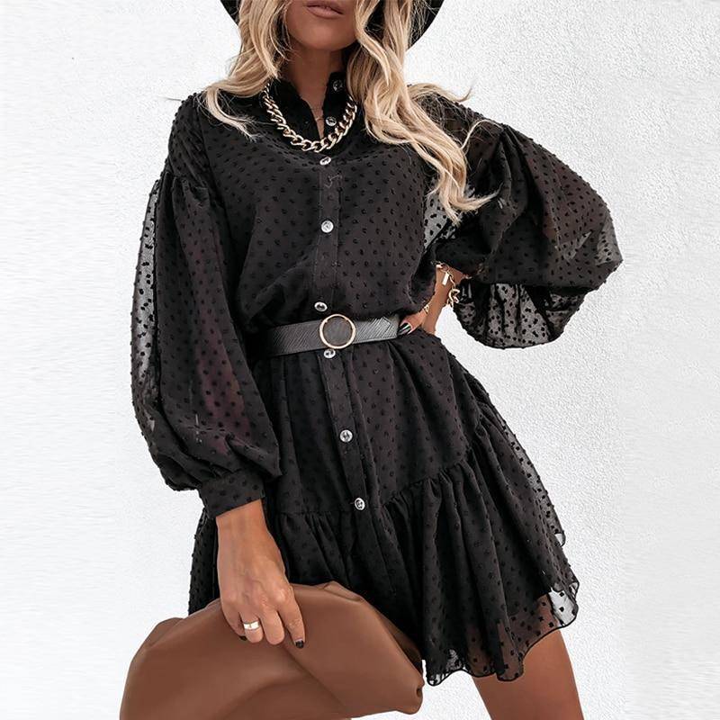 Boho Dress - Black Dot-Be-Bohemian