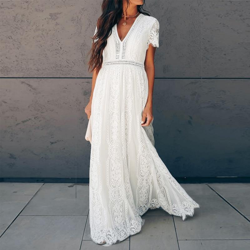 Boho Dress - White Lace - Be-Bohemian Boho Dress - White Lace - Be-Bohemian