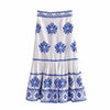 Boho Skirt - Embroidery Vintage Linen-Be-Bohemian