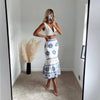 Boho Skirt - Embroidery Vintage Linen-Be-Bohemian
