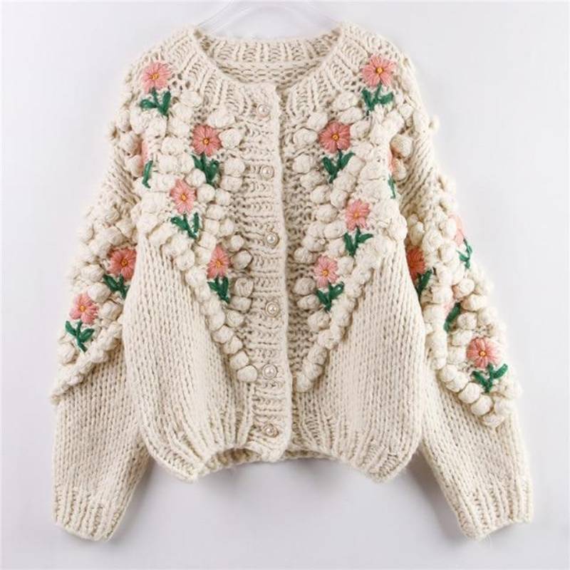 Boho Top - Floral Beaded Cardi-Be-Bohemian